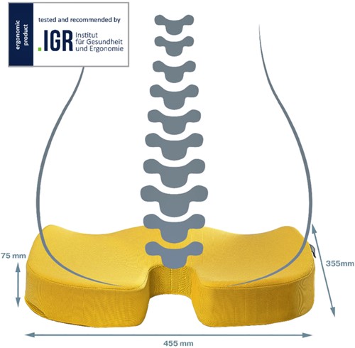 Stoelkussen Leitz Ergo Cosy geel 1 Stuk-2