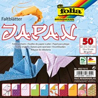 Vouwblaadjes Folia 80gr 15x15cm 50v 2z Japan ass 50 Vel