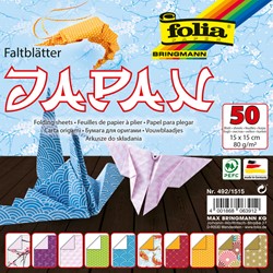 Vouwblaadjes Folia 80gr 15x15cm 50v 2z Japan ass 50 Vel