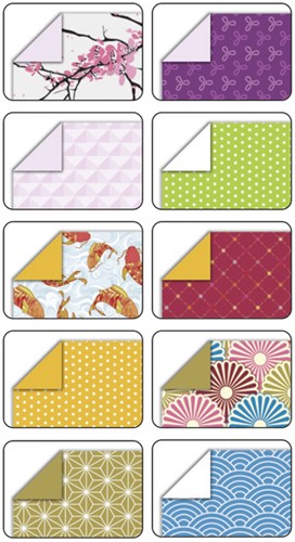 Vouwblaadjes Folia 80gr 15x15cm 50v 2z Japan ass 50 Vel-2