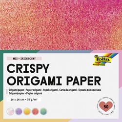 Vouwblaadjes Folia 75gr 14x14cm 50v 2z iris ass kl 50 Vel