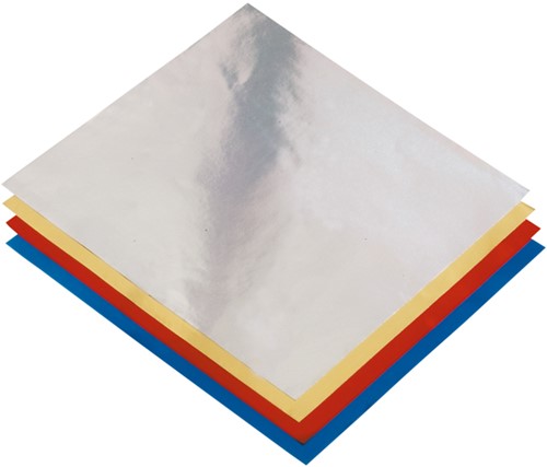 Vouwblaadjes Folia 15x15cm 50v alufolie assorti kl 50 Vel-2