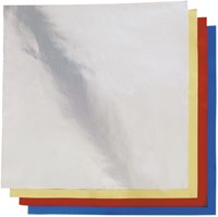 Vouwblaadjes Folia 15x15cm 50v alufolie assorti kl 50 Vel-2