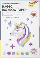 Regenboogpapier en karton Folia 24x34 12vel 6tint 12 Vel