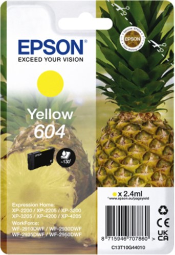 Inktcartridge Epson 604 T10G44 geel 1 Stuk