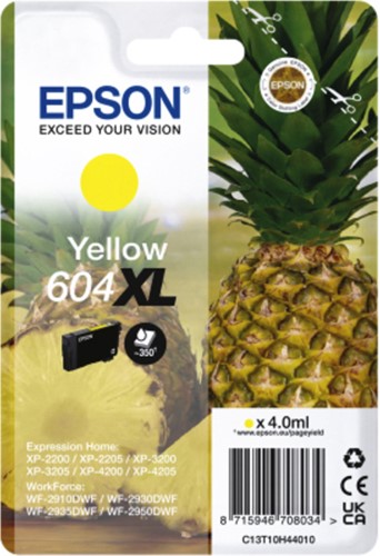 Inktcartridge Epson 604XL T10H44 geel 1 Stuk