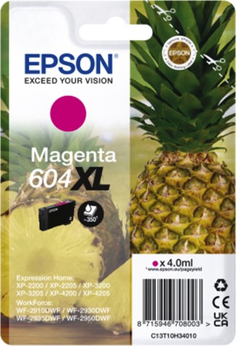 Inktcartridge Epson 604XL T10H34 rood 1 Stuk