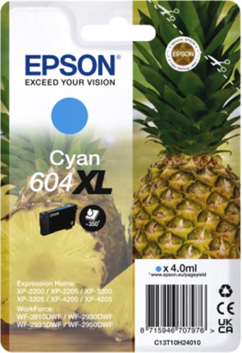 Inktcartridge Epson 604XL T10H24 blauw 1 Stuk