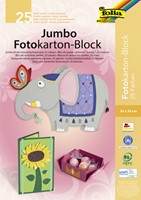 Fotokartonblok Folia 300gr 24x34cm jumbo assorti 25 Stuk