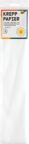 Crepepapier Folia 50x250cm 10vel 100 wit 1 Stuk