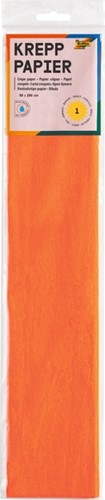 Crêpepapier Folia 50x250cm 10vel 109 oranje