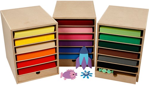 Papier opslag Crea Com hxbxd 31.5x24.3x32cm MDF 1 Stuk-2