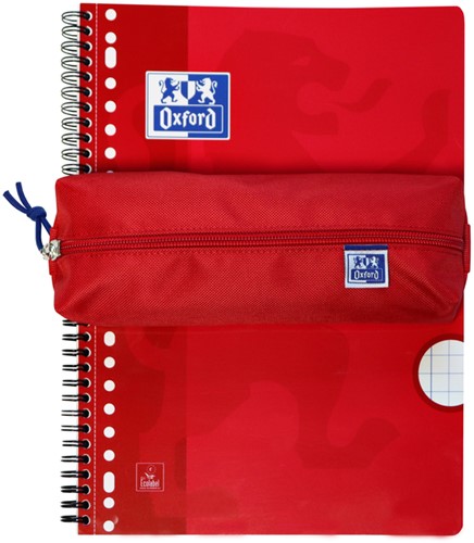 Pennenetui Oxford rechthoek rood 1 Stuk-3