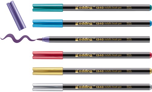 Brushpen edding 1340 metallic ass 6 Stuk-3