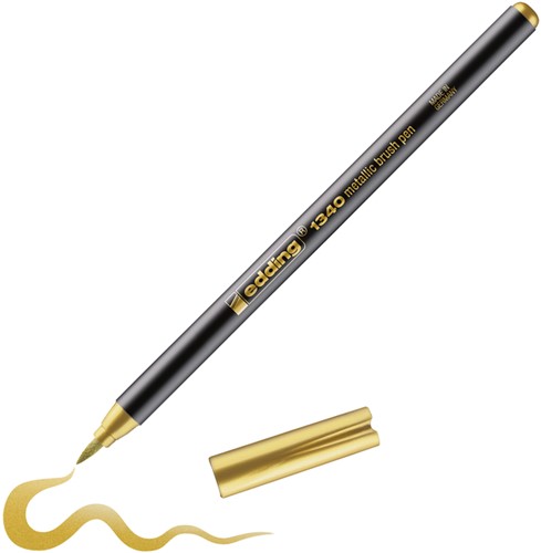 Brushpen edding 1340 metallic goud 1 Stuk-3