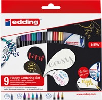 Brushpen edding 1340 Happy Lettering assorti 11 Stuk