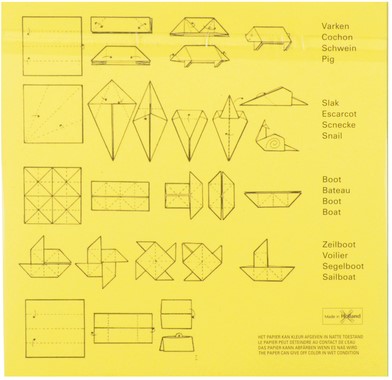 Vouwblaadjes vierkant 16x16cm 65gram assorti-1