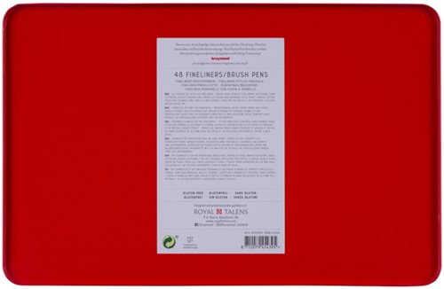 Fineliner en brushpen Bruynzeel etui 48 kleuren 48 Stuk-2
