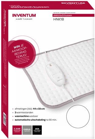 Elektrisch warmtekussen Inventum 440x330mm wit 1 Stuk-1
