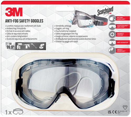 Ruimzichtbril 3M anti-fog Safety krasbestendig