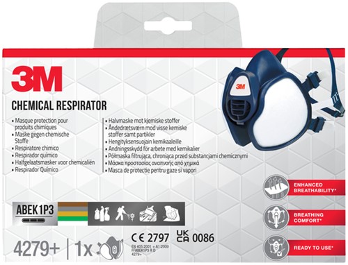 Masker 3M chemische stoffen FFABEK1 P3 D filters 1 Stuk