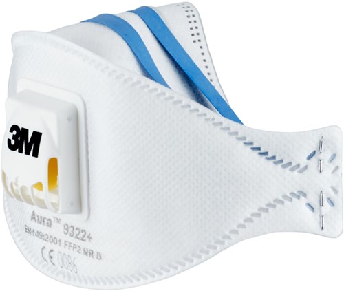Stofmasker 3M Aura 9322 FFP2  ventiel 2st 2 Stuk-1