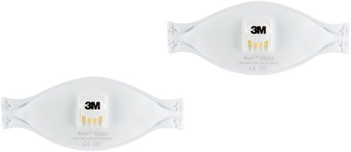 Stofmasker 3M Aura 9322 FFP2  ventiel 2st 2 Stuk-4