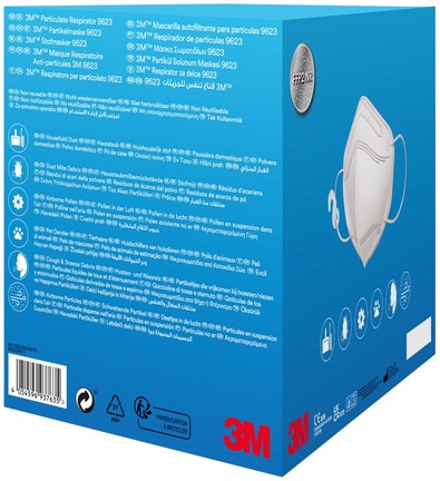 Stofmasker 3M Aura FFP2 KN95 zonder ventiel 3 st 3 Stuk-3