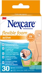 Wondpleister Nexcare active flex foam 30st ass 30 Stuk