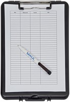 Klembordkoffer MAUL slim A4 staand opbergvak PP zw 1 Stuk-4