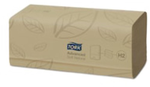 Handdoek Tork H2 Advanced 2laags 213x240mm naturel 21 pak-1