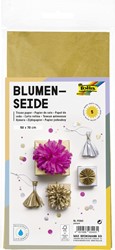 Zijdevloeipapier Folia 50x70cm 20gr nr65 goud 5vel 5 Vel