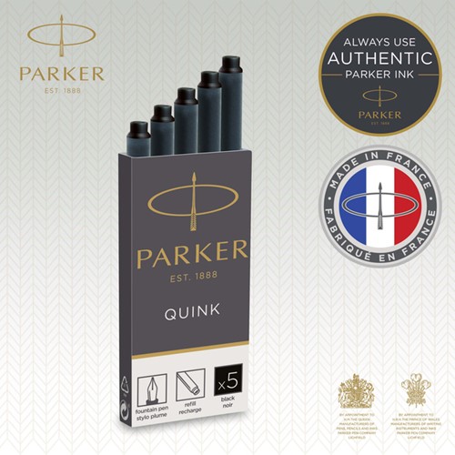 Inktpatroon Parker Quink zwart 10 Stuk-3