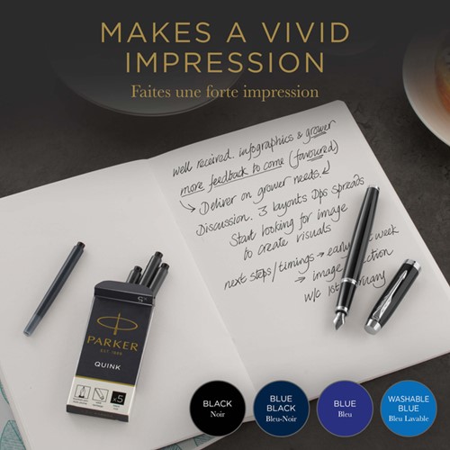 Inktpatroon Parker Quink zwart 10 Stuk-3