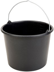 Bouwemmer zwart 12 liter 1 Stuk