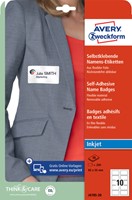 Badge Avery J4785-20 80x50mm wit 200stuks 20 Vel