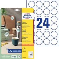 Etiket Avery L3415-10 rond 40mm wit 240st 10 Vel-2