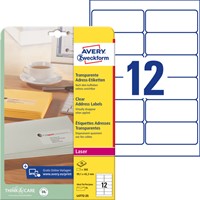 Etiket Avery L4772-25 99.1x42.3 mm transparant mat 300 stuks-2