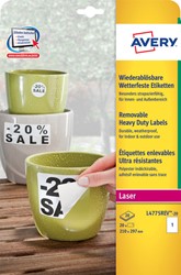 Etiket Avery L4775REV-20 210x297mm wit 20stuks 20 Vel