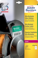 Etiket Avery L7914-10 99.1x67.7mm polyethyleen wit 80 stuks