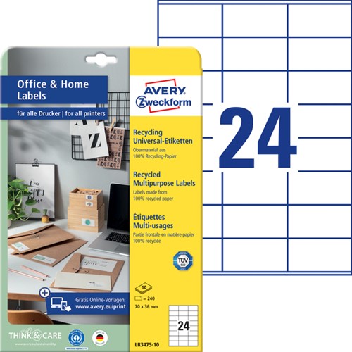 Etiket Avery LR3475-10 70x36mm recycled wit 240 stuks-2