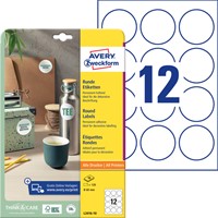 Etiket Avery L3416-10 rond 60mm wit 120st 10 Vel-2