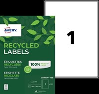 Etiket Avery LR7167-100 199.6x289.1mm recycled wit 100 stuks-2
