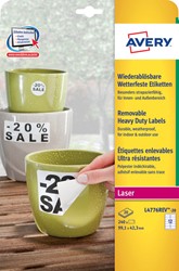 Etiket Avery L4776REV-20 99.1x42.3mm wit 240stuks 20 Vel
