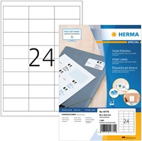 Etiket HERMA 10779 66x33.8mm wit 1920 stuks