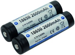 Accu 18650-26h PCB beschermd 2600mah 3.7v 2 Stuk