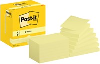 Memoblok Post-it Z-Note R350 76x127mm geel 12 Stuk