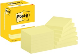 Memoblok Post-it 657 76x102mm geel 12 Stuk