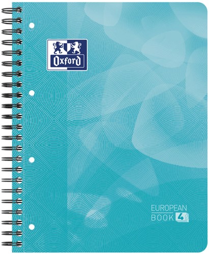 Projectboek Oxford School A4+ lijn 4-gaats 240 pagina's 80gr aqua