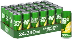 Frisdrank Fuze Tea Black Tea sparkling lemon 330ml 330 Milliliter